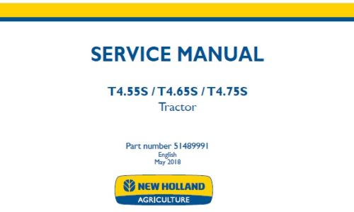 New Holland T4.55S, T4.65S, T4.75S Tractors Service Repair Manual