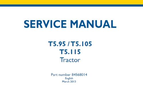 New Holland T5.95, T5.105, T5.115 Tractors Service Repair Manual