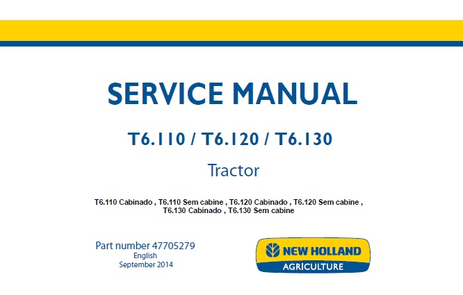 New Holland T6.110, T6.120, T6.130