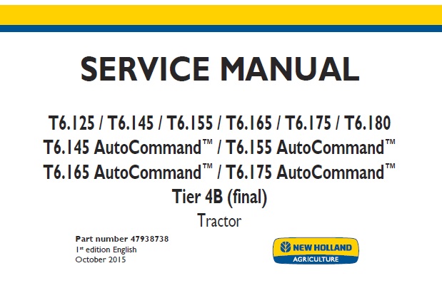 New Holland T6.125-T6.180, T6.145 -T6.175