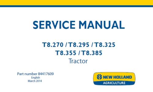 New Holland T8.270, T8.295, T8.325, T8.355, T8.385