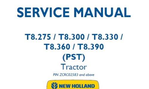 New Holland T8.275, T8.300, T8.330, T8.360, T8.390 (PST)