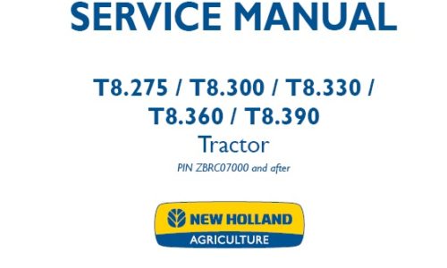 New Holland T8.275, T8.300, T8.330, T8.360, T8.390