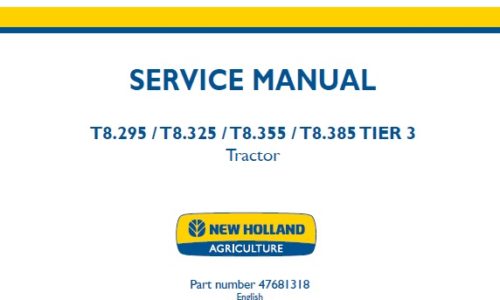 New Holland T8.295, T8.325, T8.355, T8.385 TIER 3 Tractor.