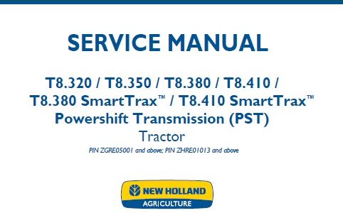 New Holland T8.320 T8.350 T8.380 T8.410 T8.380