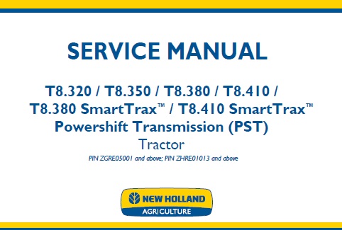 New Holland T8.320 T8.350 T8.380 T8.410 T8.380