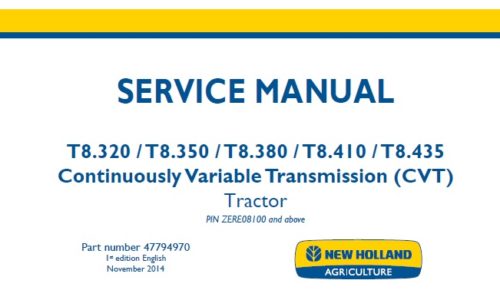 New Holland T8.320 , T8.350 , T8.380 , T8.410 , T8.435