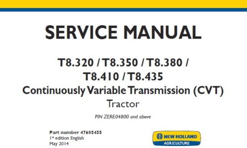 New Holland T8.320 , T8.350 , T8.380 , T8.410 , T8.435