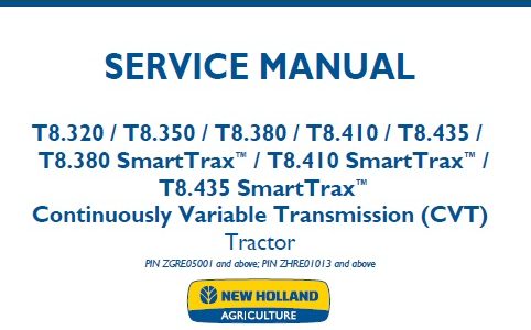 New Holland T8.320 T8.350 T8.380 T8.410 T8.435 T8.380