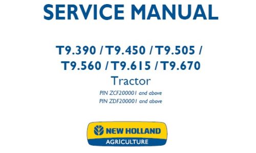 New Holland T9.390, T9.450, T9.505, T9.560, T9.615, T9.670 Tractor