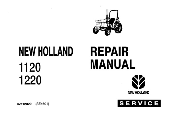 This service manual is for Ford New Holland 1120, 1220 Tractors.