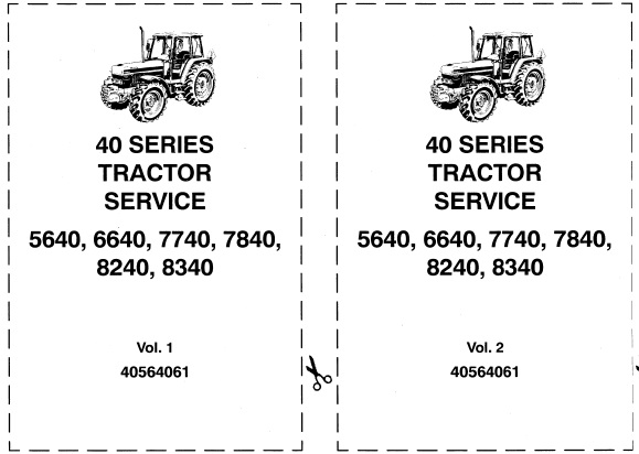 This service manual is for New Holland 40 Series