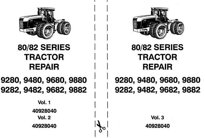 This service manual is for New Holland 9280, 9480, 9680, 9880, 9282, 9482,