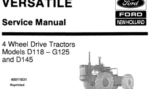 Ford New Holland D118 - G125 and D145 (4 Wheel Drive) Tractors