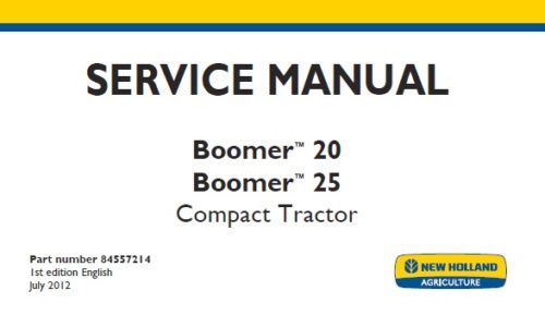 New Holland Boomer 20, Boomer 25 Compact Tractor