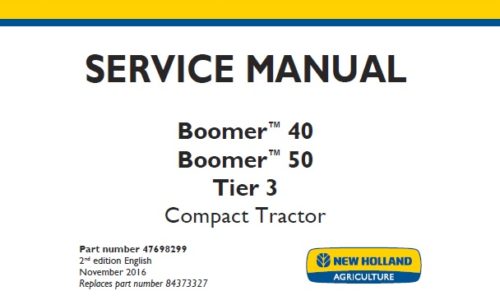 New Holland Boomer 40, Boomer 50 Tier 3 Compact Tractor.