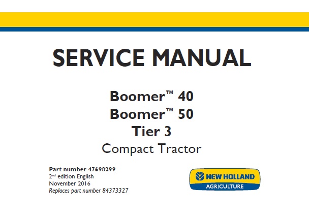 New Holland Boomer 40, Boomer 50 Tier 3 Compact Tractor.