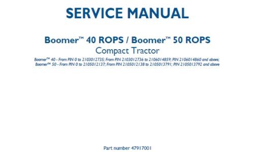 New Holland Boomer 40 ROPS , Boomer 50 ROPS Compact