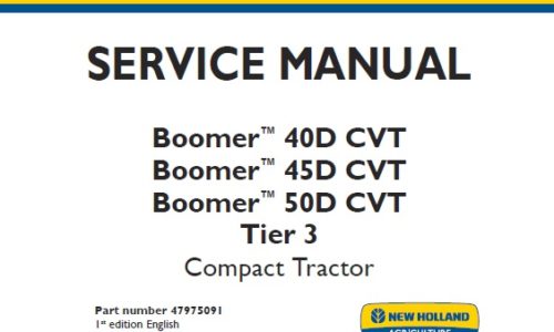 New Holland Boomer 40D, 45D, 50D CVT Tier 3 Compact Tractor