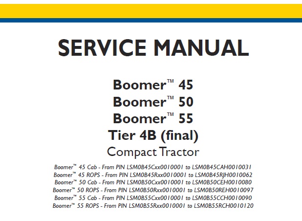 for New Holland Boomer 45