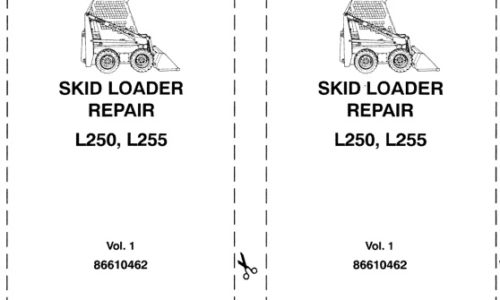 This service manual is for New Holland L250, L255 Skid Steer Loader