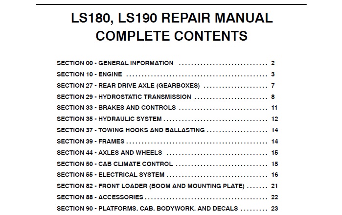 New Holland LS180, LS190 Skid Steer Loader