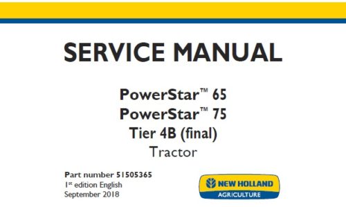 New Holland PowerStar 65, PowerStar 75 Tier 4B (final)