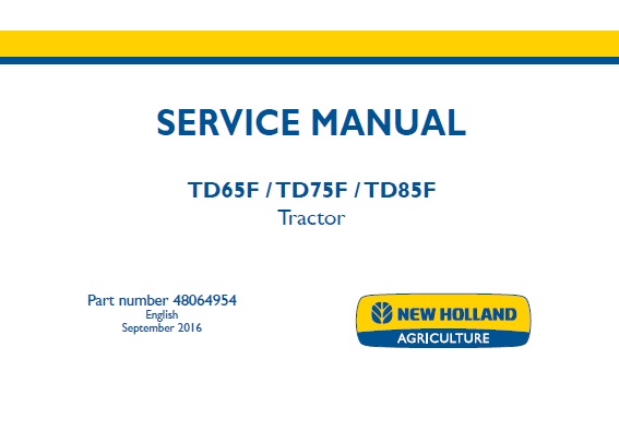 New Holland TD65F , TD75F , TD85F Tractor