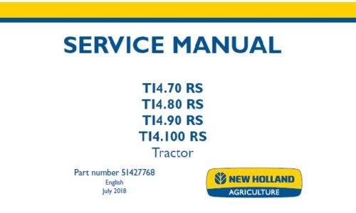 New Holland TI4.70 RS , TI4.80 RS , TI4.90 RS , TI4.100 RS