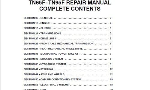 New Holland TN65F, TN70F, TN75F, TN80F, TN90N, TN95F Tractor
