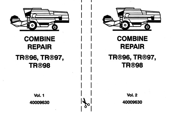 New Holland TR96, TR97, TR98 Combine