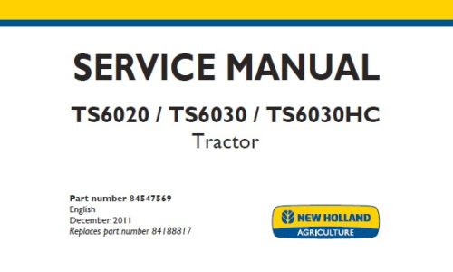 New Holland TS6020, TS6030, TS6030HC Tractor