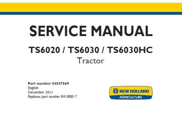 New Holland TS6020, TS6030, TS6030HC Tractor