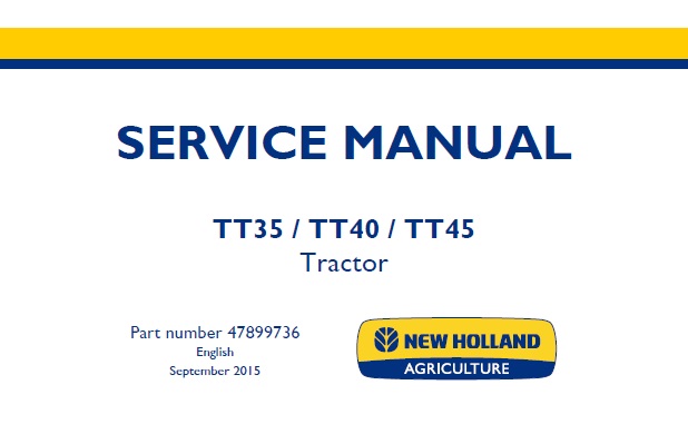 New Holland TT35, TT40, TT45 Tractor.