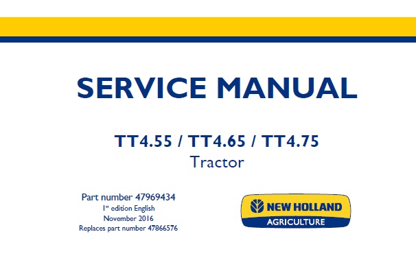 New Holland TT4.55, TT4.65, TT4.75 Tier 3 Tractor