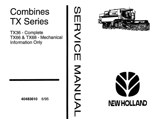 New Holland TX Series -TX36 , TX66 & TX68 Combines.