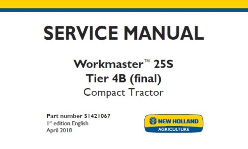 New Holland Workmaster 25S Tier 4B (final) Compact