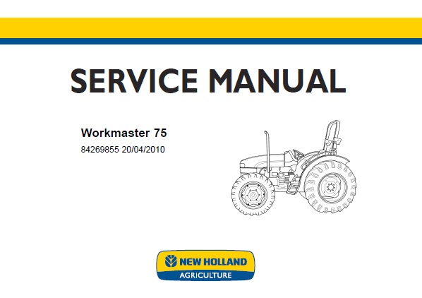 This service manual is for New Holland Workmaster 75 Tractor.