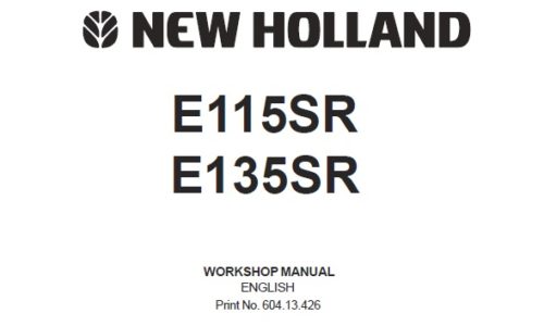 New Holland E115SR, E135SR Crawler Excavator