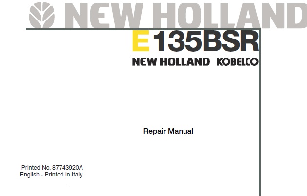 New Holland E135BSR Hydraulic Excavator