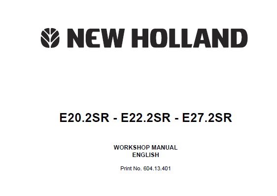 New Holland E20.2SR, E22.2SR, E27.2SR