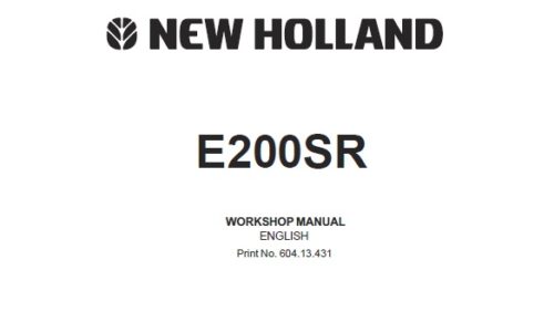 New Holland E200SR Excavator