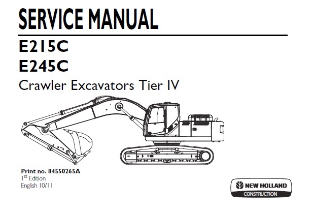 New Holland E215C , E245C Tier IV Crawler Excavators