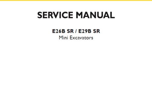 New Holland E26B SR, E29B SR Mini Excavator