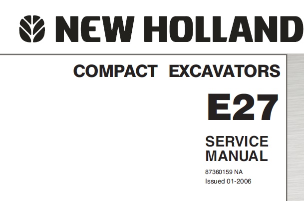 New Holland E27 Excavator