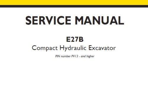 New Holland E27B Compact Hydraulic Excavator