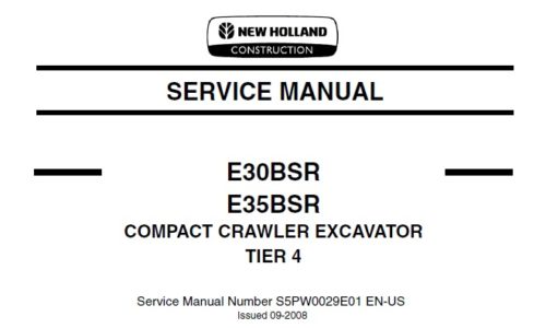 New Holland E30BSR, E35BSR