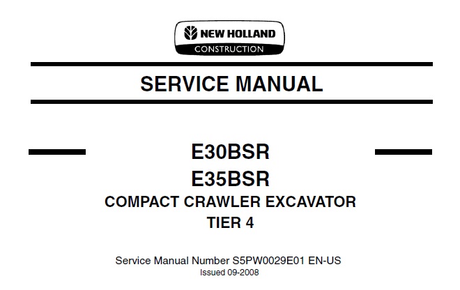 New Holland E30BSR, E35BSR