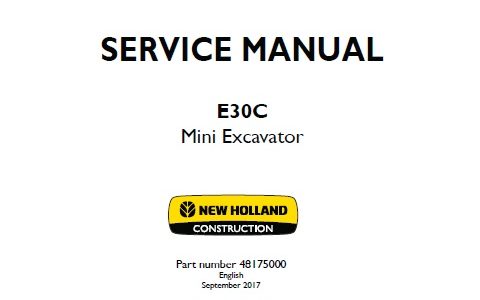 New Holland E30C (TIER 4) Mini Excavator