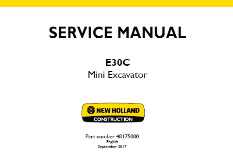 New Holland E30C (TIER 4) Mini Excavator